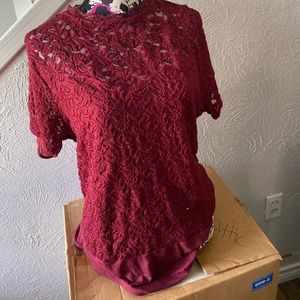 Maroon body suit